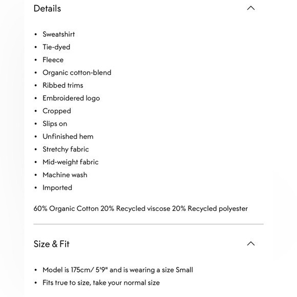 WSLY Cropped Tie-dyed Organic Cotton-blend Fleece Sweatshirt in Turquoise - Picture 5 of 5